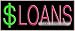$ Loans Neon Sign (13"H x 32"L x 3"D)