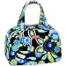 Sachi Black And Blue Floral Cosmo Style Insulated Lunch Bag