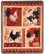 La Provence Roosters Tapestry Throw