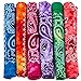 CoverYourHair Tie Dye Bandana - Paisley Bandanas - Colorful Bandanas - 6 Pack Cotton Bandana (6 Pack Tie Dye Bandannas)