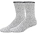 Eco Friendly Heavy Weight Recyled Cotton Winter Thermal Boot Socks 4 Pair (10-13, Color Tipping)