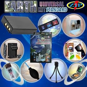 Earth Universal Kit Standard for Olympus PEN E-P1, PEN E-P2, E-PL1, PEN Mini E-PM1, PEN E-P3 , PEN E-PL2 , PEN E-PL3, PEN E-PM1 includes : 1 BLS-1 1800 mAh Battery, Compact AC/DC Charger with Car adapter, USB 2.0 High-Speed Card Reader/ Writer, LCD Screen Protector Kit, Mini-Wire Tripod and much mor