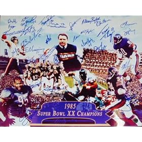1985 Super Bowl XX Champion Chicago Chicago Bears Team Signed 16x20 Collage Photograph