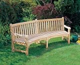 Jati Teak Curved Moon Bench