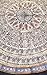 Cotton Block Print Tablecloth for Round Tables Kalamkari Mandala Paisley Floral Handmade 72 Inch Round