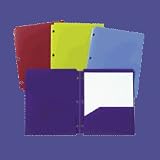 Accohide Twin Pocket Poly Snap Folder, 8-1/2x11, Assorted