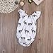 Newborn Princess Baby Girl Deer Romper Jumpsuit Bodysuit Sunsuit Outfits Clothes (6-12 Months, White)