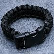 Para-Cord Survival Bracelet "Black" 8 Inch