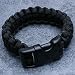 Para-Cord Survival Bracelet Black 8 Inch