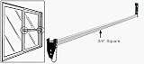 CRL Aluminum Security Bar for Sliding Glass Doors