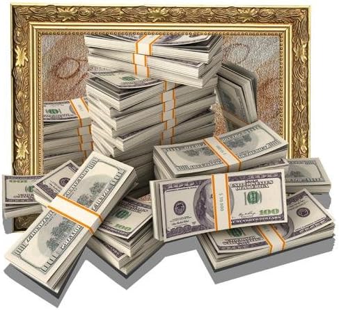 LONFEICreative 3D stereo wall stickers mural wallpaper the background of hotel bedrooms living room TV sofa toilet perspective HD stickers wall stickers Green pigment #014 , Money