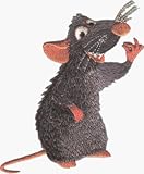 Ratatouille - Remy (Little Chef) Grey Mouse - Embroidered Iron On or Sew On Patch (Disney)