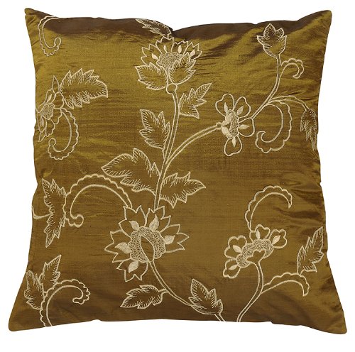 Imagen 2 de Cubierta hecha a mano indio cojín de seda bordado Tamaño conjunto con el trabajo de 16 x 16 pulgadas Juego de 5 piezas