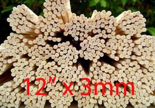 100 Premium Rattan Reeds Home Fragrance Diffuser Oil Refill Sticks 12" x 3mm