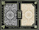KEM Arrow Black and Gold Bridge Size Standard Index Playing Cards