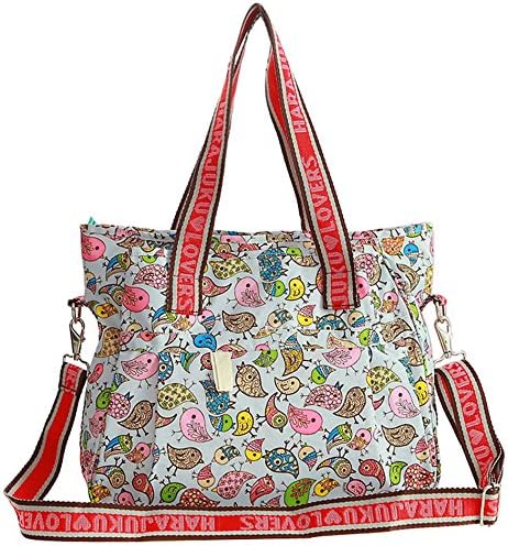 Bird Pattern Mediterranean Style Single Tote Shoulder Bag Printing Cute Handbags Water Proof Laptop Messenger Bags New Color Cross Boby Bags