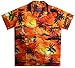 V.H.O. Funky Hawaiian Shirt, Shortsleeve, Surf, Orange, L