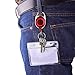 Kuuqa Translucent Key Reel, Carabiner Badge Reel Clip with Key Ring for ID Badge Holder and Card Holder (4 Pack)
