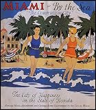 MIAMI CITY OF HAPPINESS FLORIDA BEACH VACATION TRAVEL TOURISM SMALL VINTAGE POSTER CANVAS REPRO