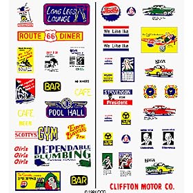 Dry Transfer, Signs & Posters/1950's
