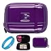 Candy Purple Durable 5.2-inch Protective GPS Carrying Case with Removable Carbineer for Garmin nuvi 1300 / 1370T / 1490T / 1350LMT / 1450LMT / 1390LMT / 1390T / 1350T / 1390LMT / 1490LMT / 1450T / 3760T / 3760LMT / 3790T / 3790LMT / 2360LMT / 2370LT / 2350 / 2460LT / 2460LMT / 2450 / 2450LM / 1350LMT / 2300 / 3450 / 2455LT Portable GPS Navigator + SumacLife TM Wisdom Courage Wristband