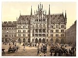 New City Hall, Munich, Bavaria, Germany LAMINATED wall sized print (photochrom) photochrome , 18x24