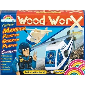 Colorific Wood Worx Helicopter Craft Activity Kit