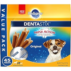 PEDIGREE DENTASTIX Original Small/Medium Treats for Dogs 1.57 Pounds 45 Count