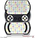 PSPgo Skin and Screen Protector Kit - Kearas Hearts White fits Sony PSP go
