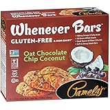 Pamela's Products Gluten Free Whenever Bars, Oat Chocolate Chip Coconut, 5 Count Box, 7.05-Ounce (Pack of 6)