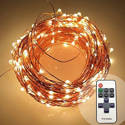 HarrisonTek（ 165FT 500LED + RF Remote Control Dimmer + UL Certified Adapter) Micro LED Starry String Light, Waterproof Copper Wire Fairy Lights for Holiday Wedding Garden Tree Party Xmas Decorations