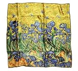 Prettystern - 90cm X 90cm Art Print superb Silk Scarf - van Gogh - Irises
