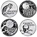 Grasslands Road Ghoulish Glamour Halloween 8-Inch Accent Plates 4 Styles, Set of 4
