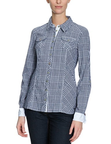 TOM TAILOR Denim Damen Bluse, 20171070071/vichy check blouse, Gr. 34 (XS), Blau (6012) Preisvergleich