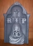 Grim Reaper Face Tombstone Halloween Prop (B119)