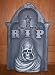 Grim Reaper Face Tombstone Halloween Prop