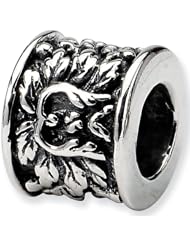 Reflection Beads Silver Grape Leaf Flower Bead