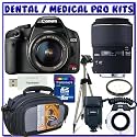 Dental-Medical Digital SLR OutFits: Canon EOS Rebel T1i 15.1 MP CMOS Digital SLR Camera [Body] + Sigma Flash Macro Ring EM-140 DG for Canon SLR Cameras + Sigma 105mm f/2.8 EX DG Medium Telephoto Macro Lens + Willoughby's Dental/Medical Accessory Bundle