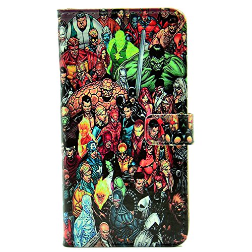 Comics All Movies Hero Characters Pattern Leather Wallet Card Flip Stand Case Cover For Apple iphone 6 /iphone 6S New 2015