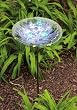 Hydrangea Glass Birdbath