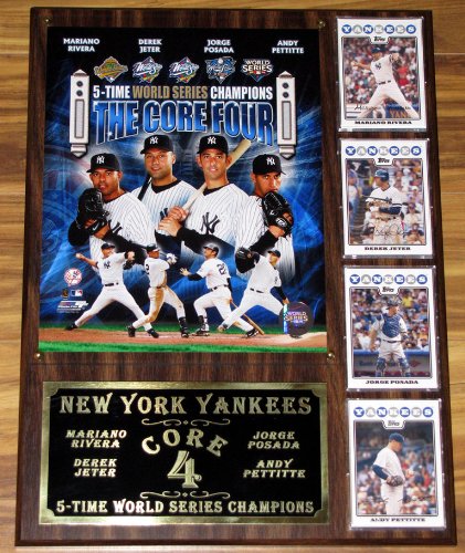 NEW YORK YANKEES 2009 WORLD SERIES CHAMPIONS CORE 4 PHOTO COLLECTOR PLAQUE