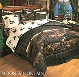 Moose Mountain Cotton Duck 72 x 72 Shower Curtain - includes Clear Liner