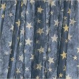 Star Gossamer Streamers 4 in. x 50 Yards Black/Gold Stars