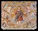 Florentine masters around 1300 (Mosaic in the Baptistery of San Giovanni in Florence, Szene: Christus Pantokrator and the Last Judgment) Framed Art Poster Print - 11 X 17
