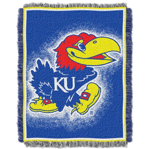 NCAA Kansas Jayhawks 48-Inch-by-60-Inch Jacquard Acrylic Throw
