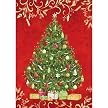 Traditional Tree on Red Boxed Christmas Cards - 40 ct