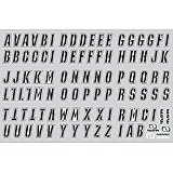 MSR Racing Standard Letter I.D. Kit Sticker Sheets MotoX Motorcycle Graphic Kit Accessories - White/Black