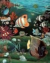 Animal Fish Coral Reef Sea Art Poster Print - 16" X 20"