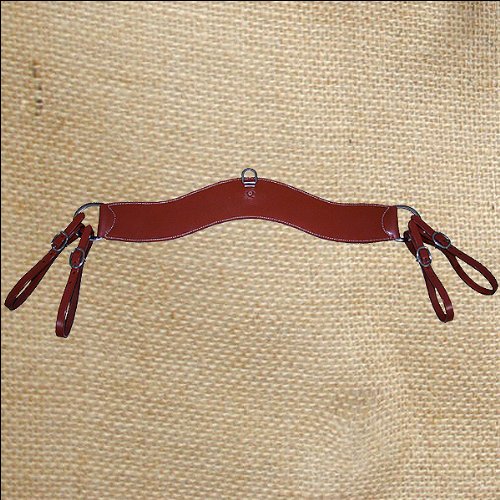 Hilason Western Tack Horse Leather Tripping Breast Collar W/ Double