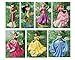 Disney Magical PRINCESS 7 Piece Holiday Christmas Tree Ornament Set Featuring Belle, Rapunzel, Ariel, Cinderella, Pocahontas, Mulan and Aurora - Ornaments Range 3
